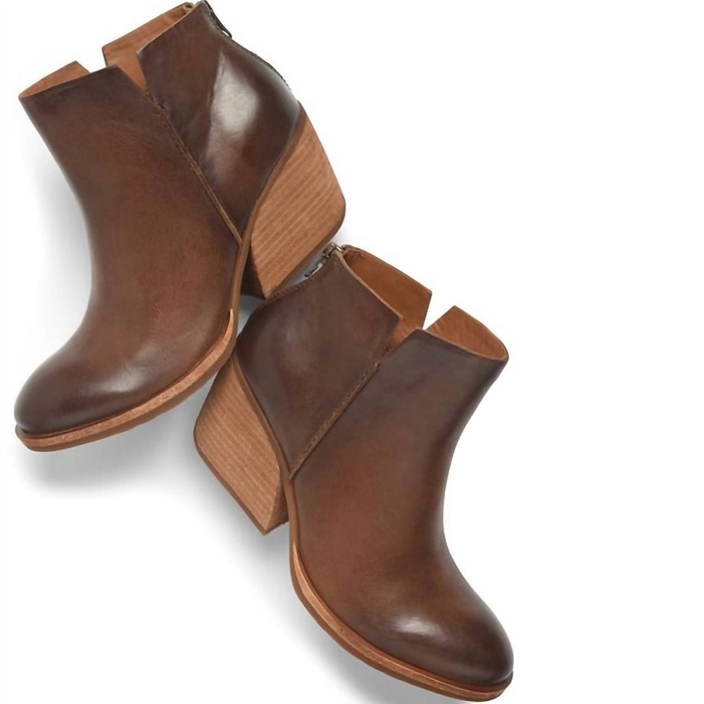 Kork-Ease Chandra Brown Leather Boots Size 6.5M